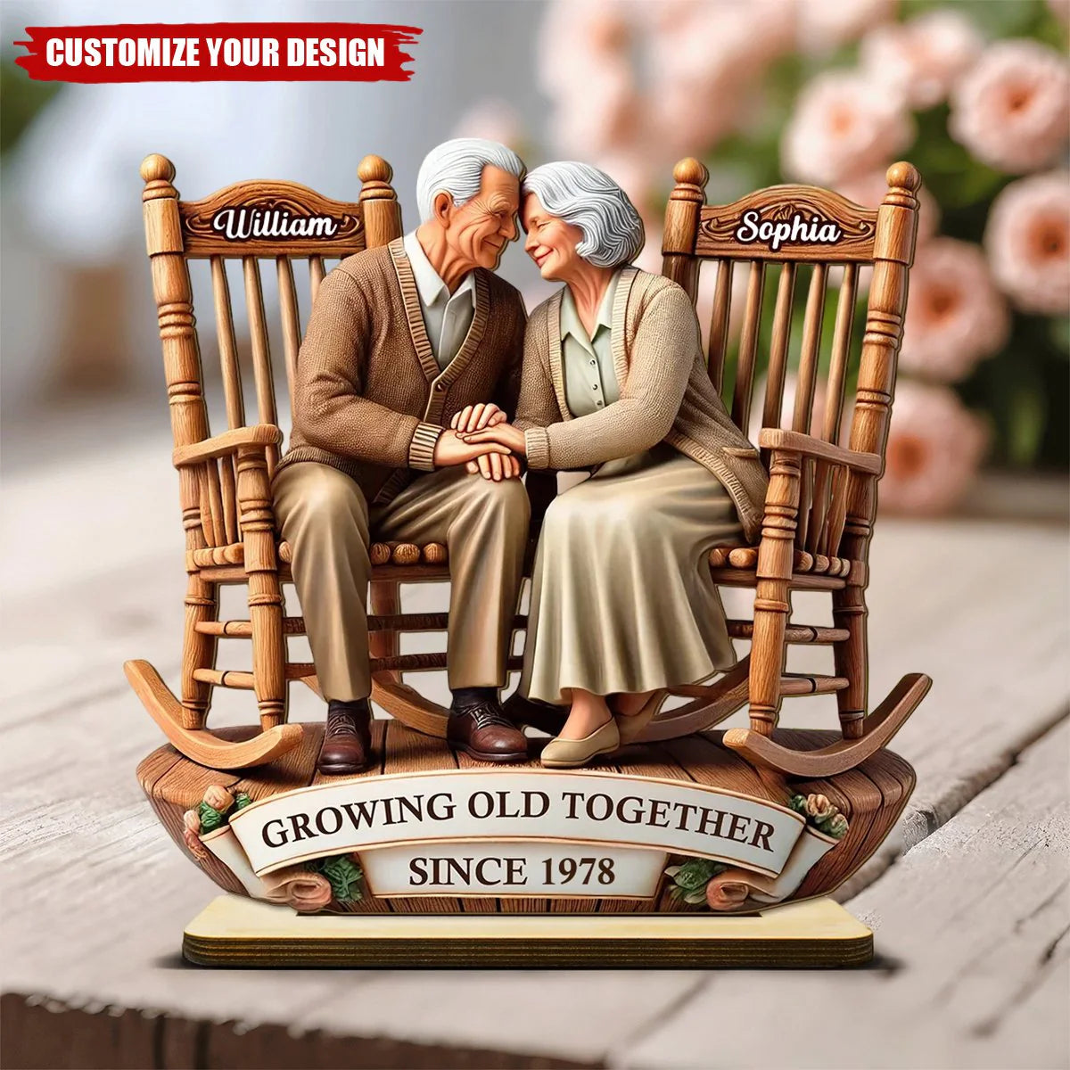 Timeless Love Ornament - Growing Old Together
