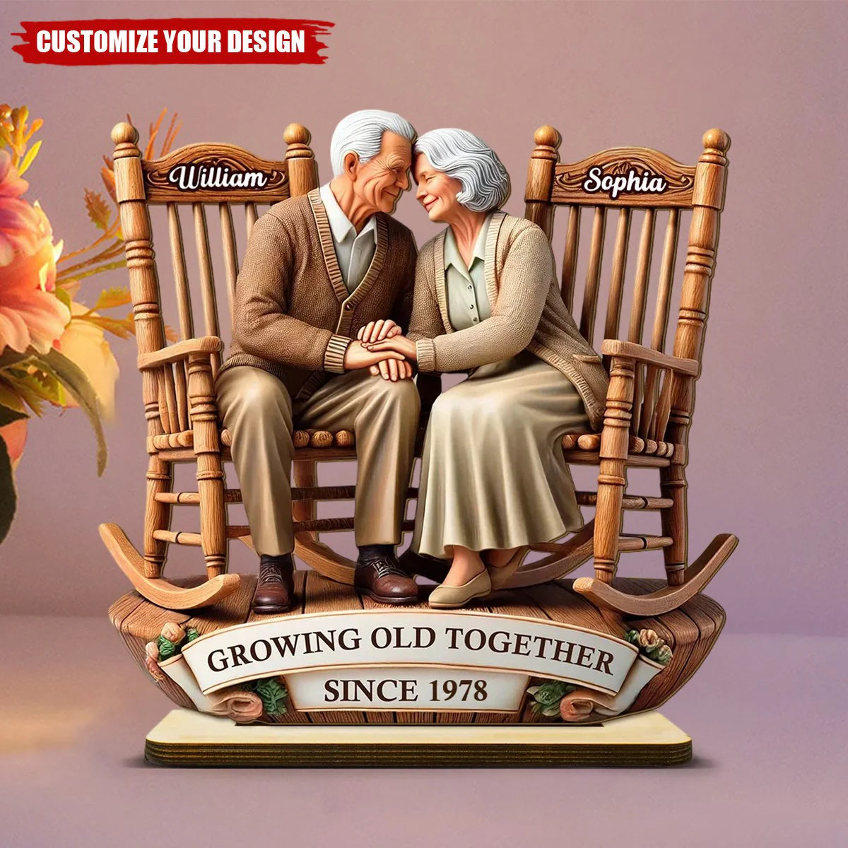 Timeless Love Ornament - Growing Old Together