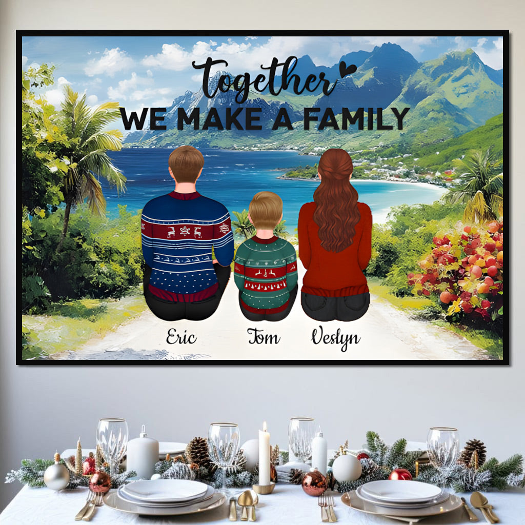 Heartfelt Personalized Family Canvas | "Together We Make A Family" Gift