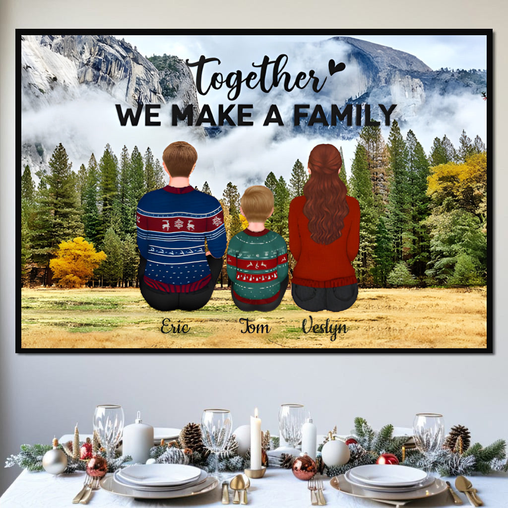 Heartfelt Personalized Family Canvas | "Together We Make A Family" Gift