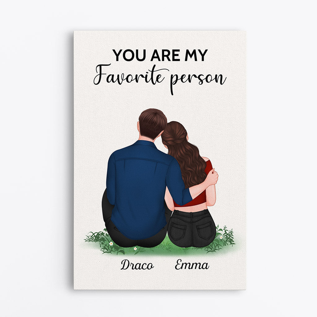 Personalized 'You Are My Favorite Person' Couple's Canvas Gift
