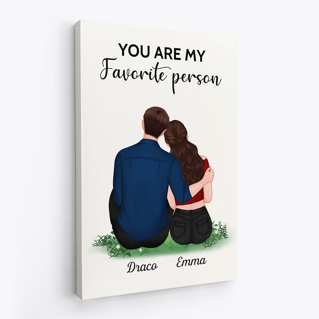 Personalized 'You Are My Favorite Person' Couple's Canvas Gift