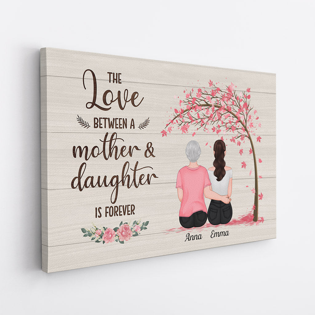 Heartfelt Personalized Mother Daughter Love Forever Canvas Gift