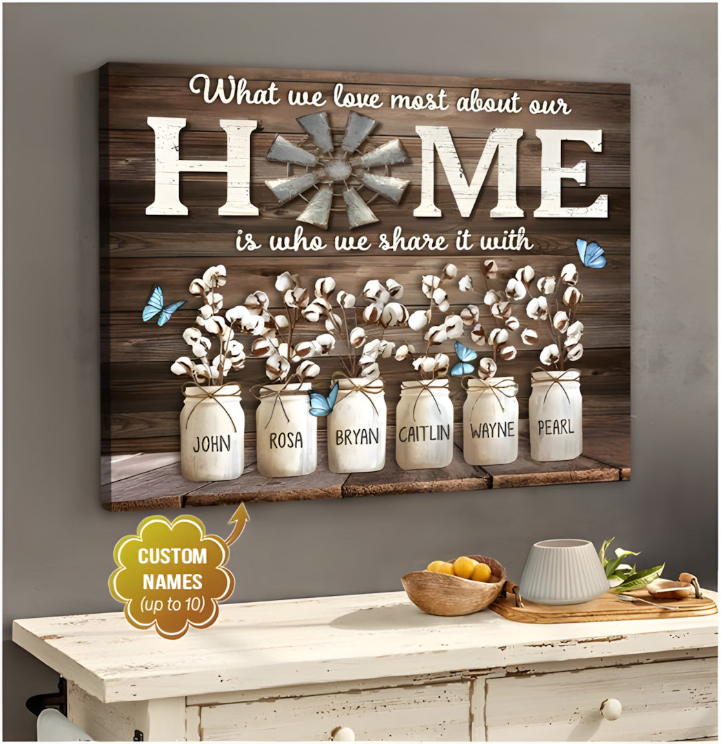 Personalized "This is Us" Family Canvas | Custom Names Home Wall Art Gift