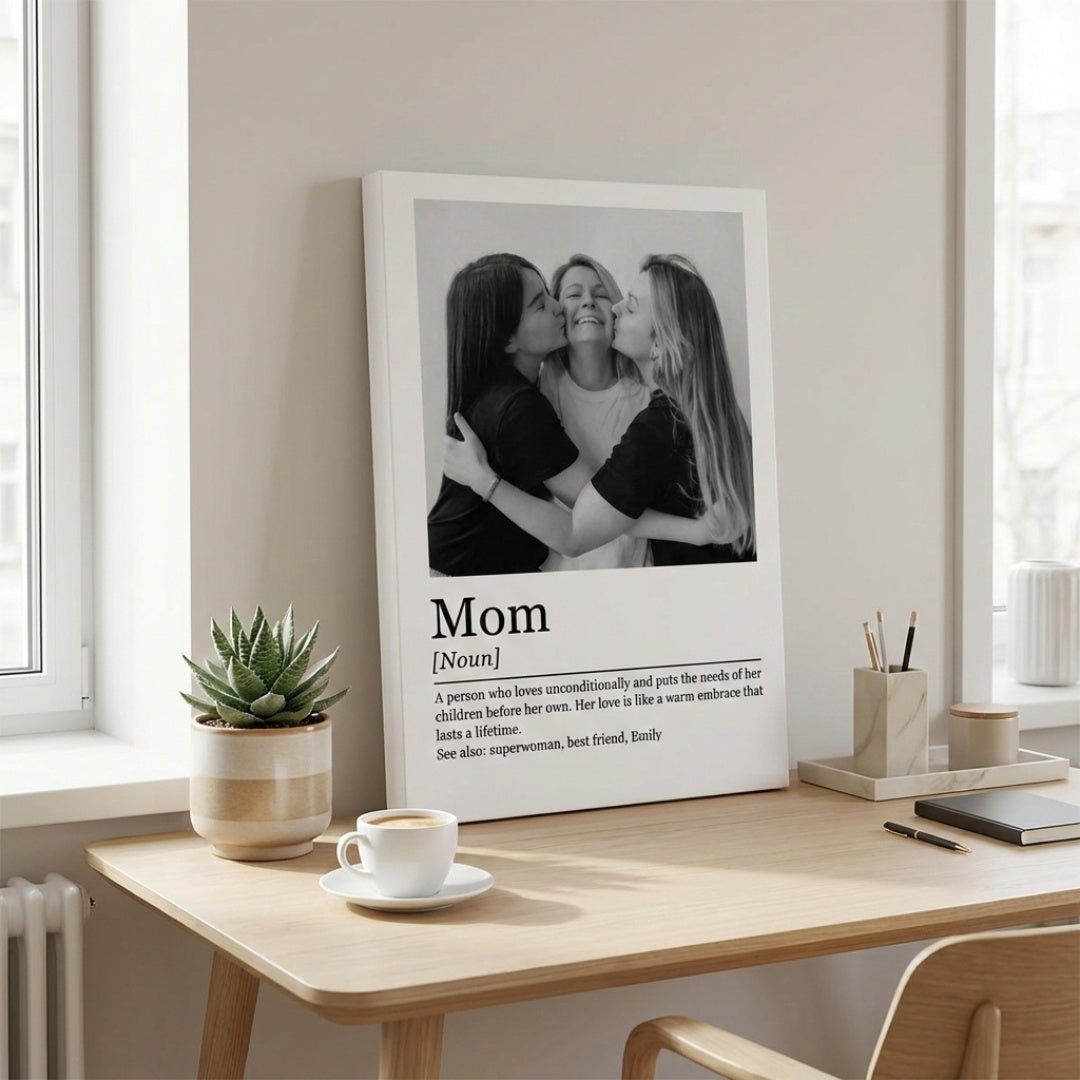 Mom Definition - Personalized Custom Photo Poster / Canvas