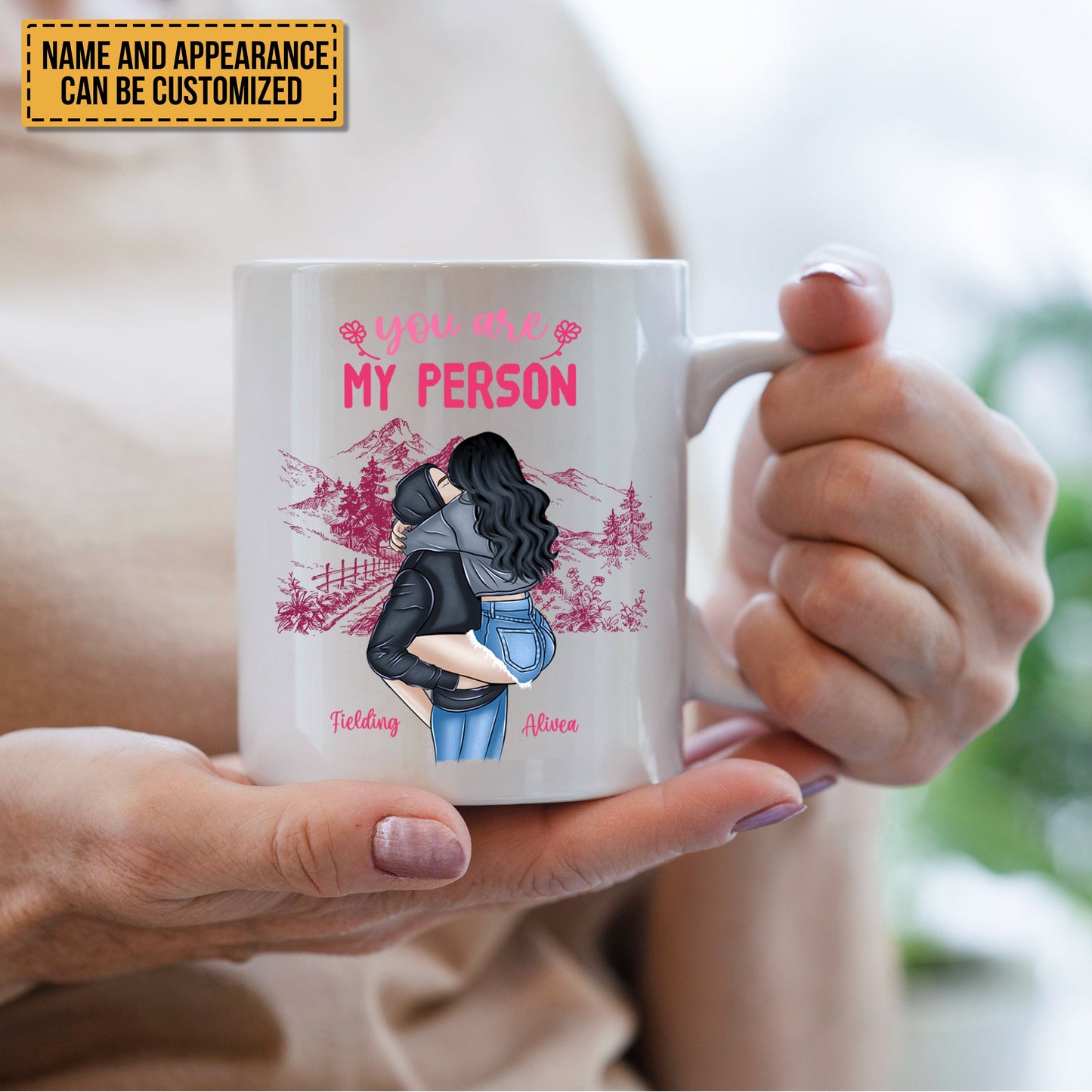Personalized 'Hot & Inside Me' Coffee Mug - Funny Gift for Couples