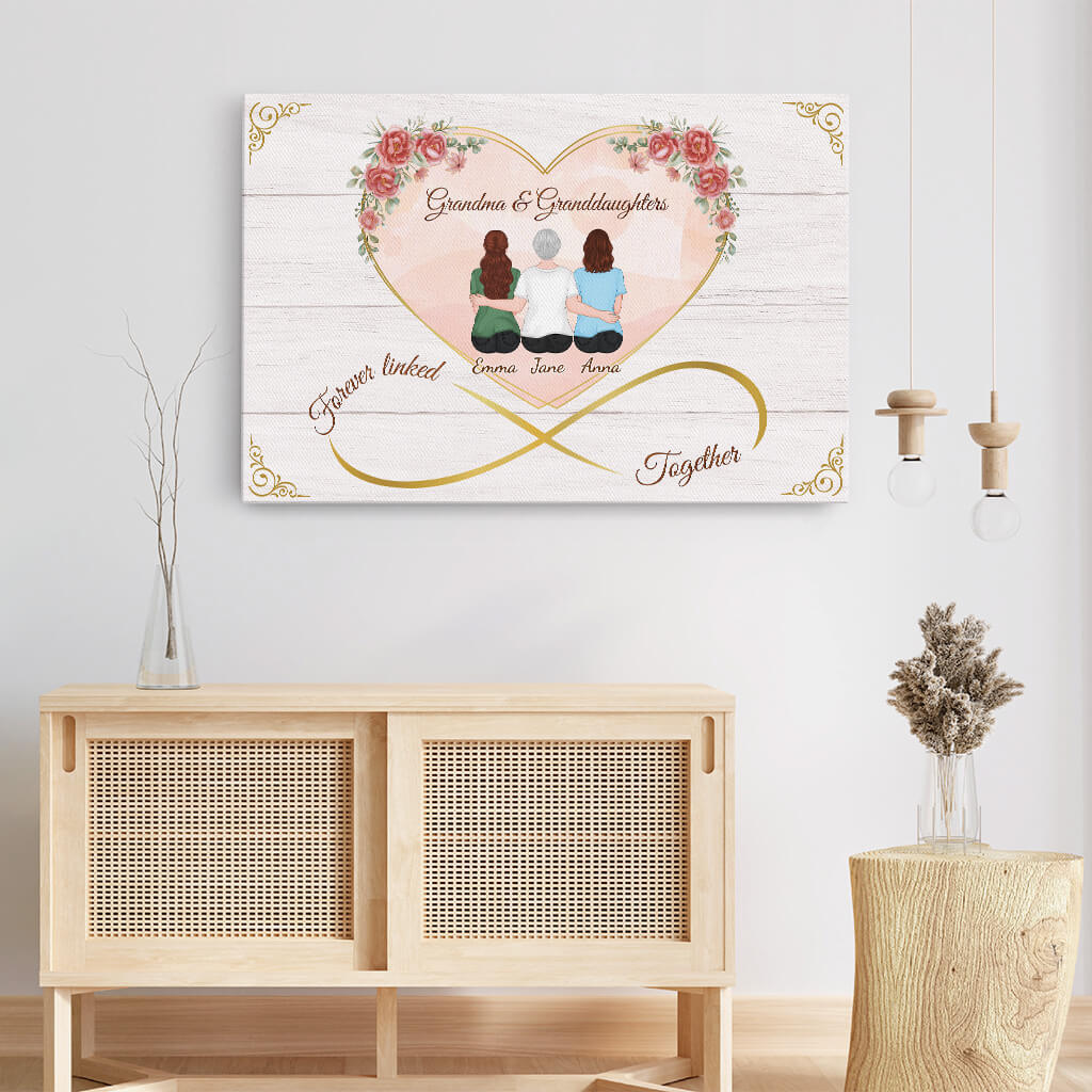 Heartfelt Personalized Mother & Son Canvas - "Forever Linked Together" Gift