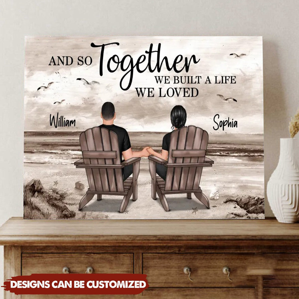 Personalized 'Together Since' Couple Canvas - Romantic Anniversary Gift
