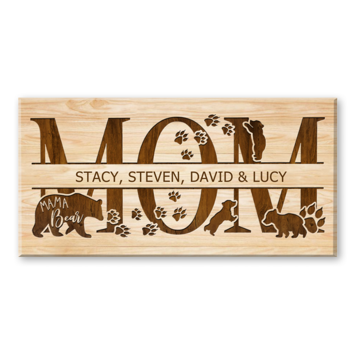Personalized Mom Canvas Art with Kids' Names - Heartfelt Mother's Day Gift