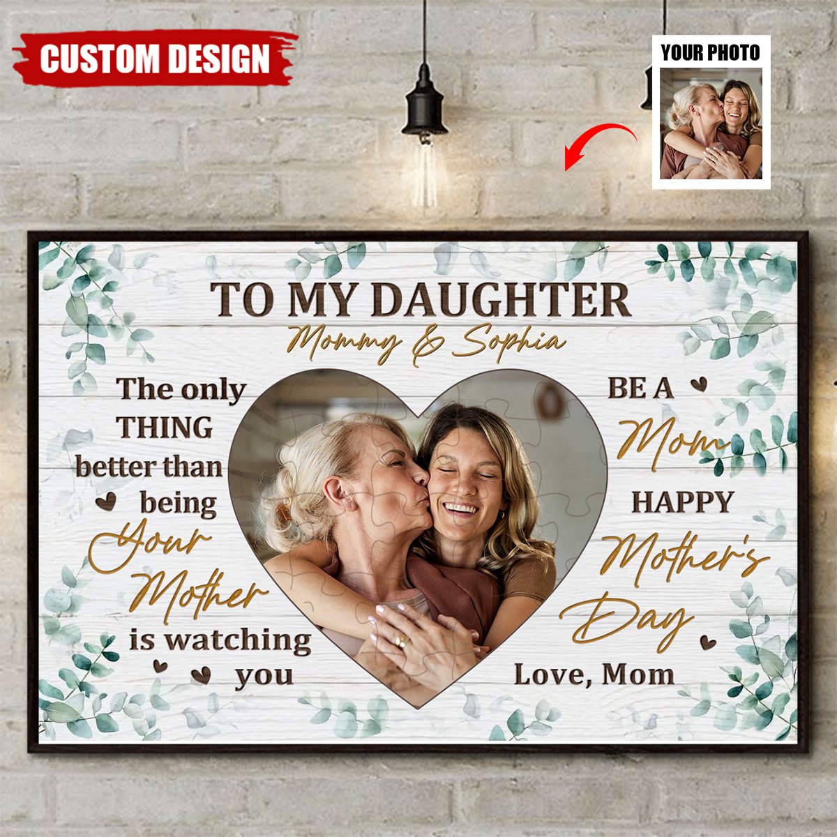 Personalized Photo Canvas for Daughter-in-Law: 'Watching You Be A Mom' Mother's Day Gift