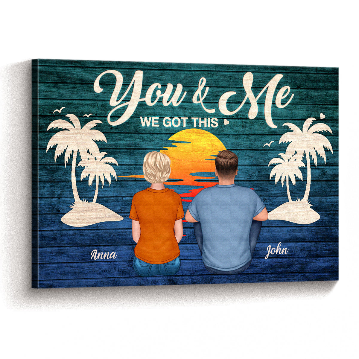 Custom 'You & Me We Got This' Canvas for Couples & Anniversary Gift