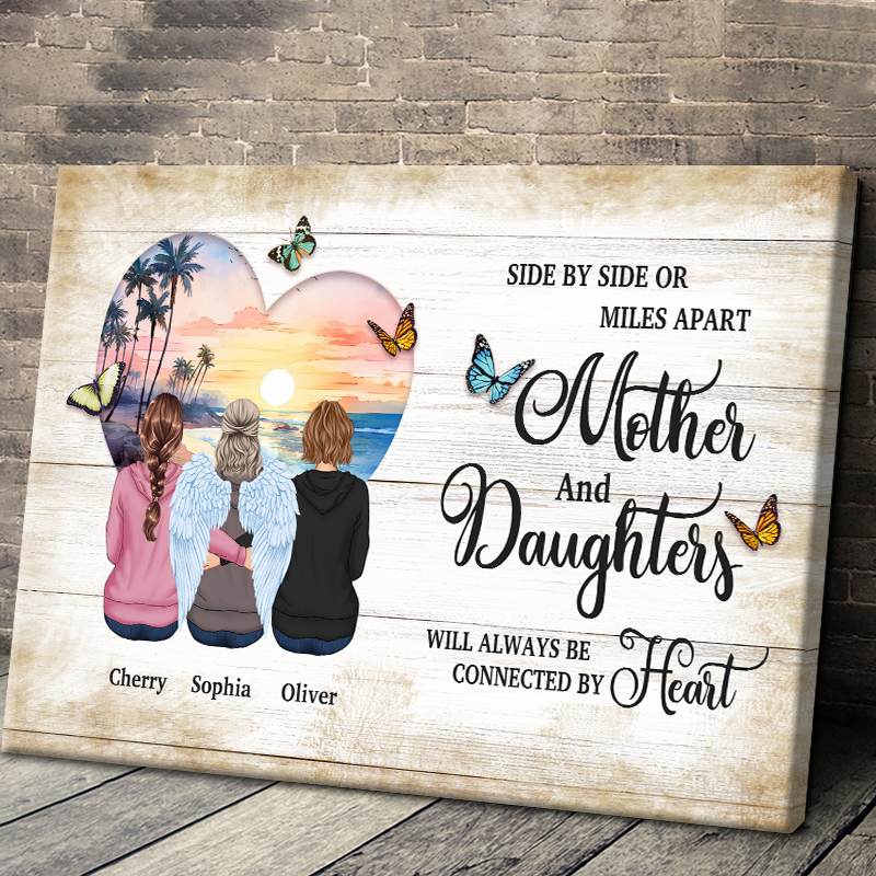 Personalized Canvas Wall Art: "Love Between Mother & Children Is Forever" Gift