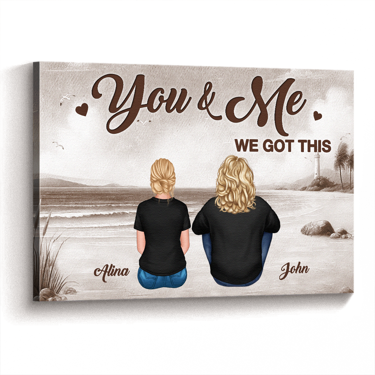 Personalized 'You & Me We Got This' Canvas - Heartfelt Custom Gift for Couples