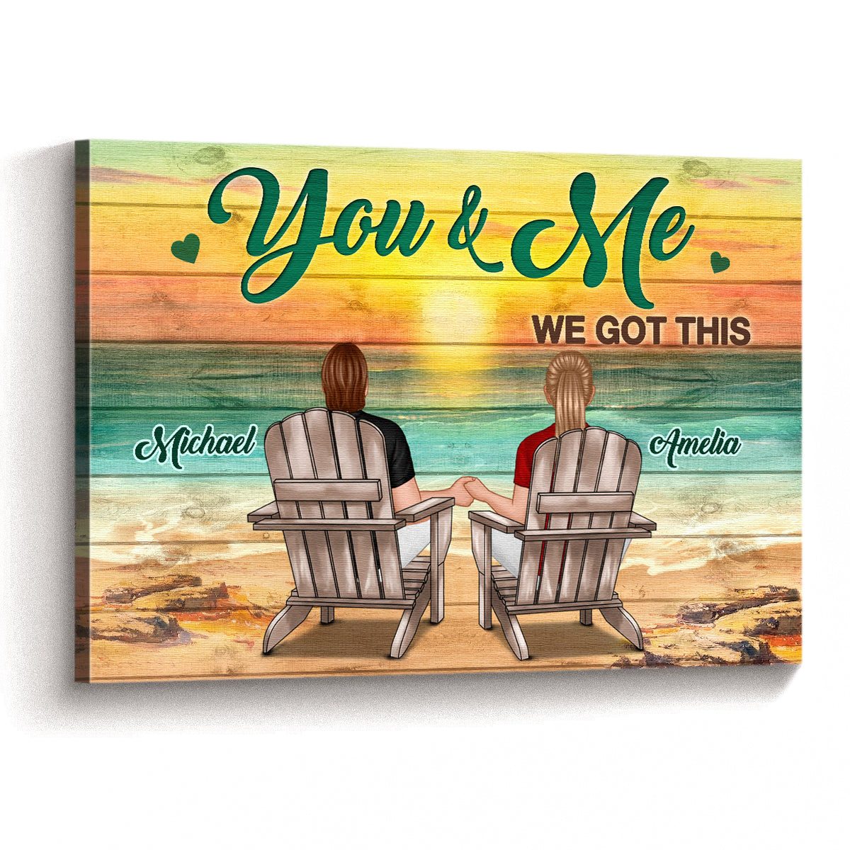 Personalized 'You & Me We Got This' Canvas for Couples - Custom Wall Art Gift