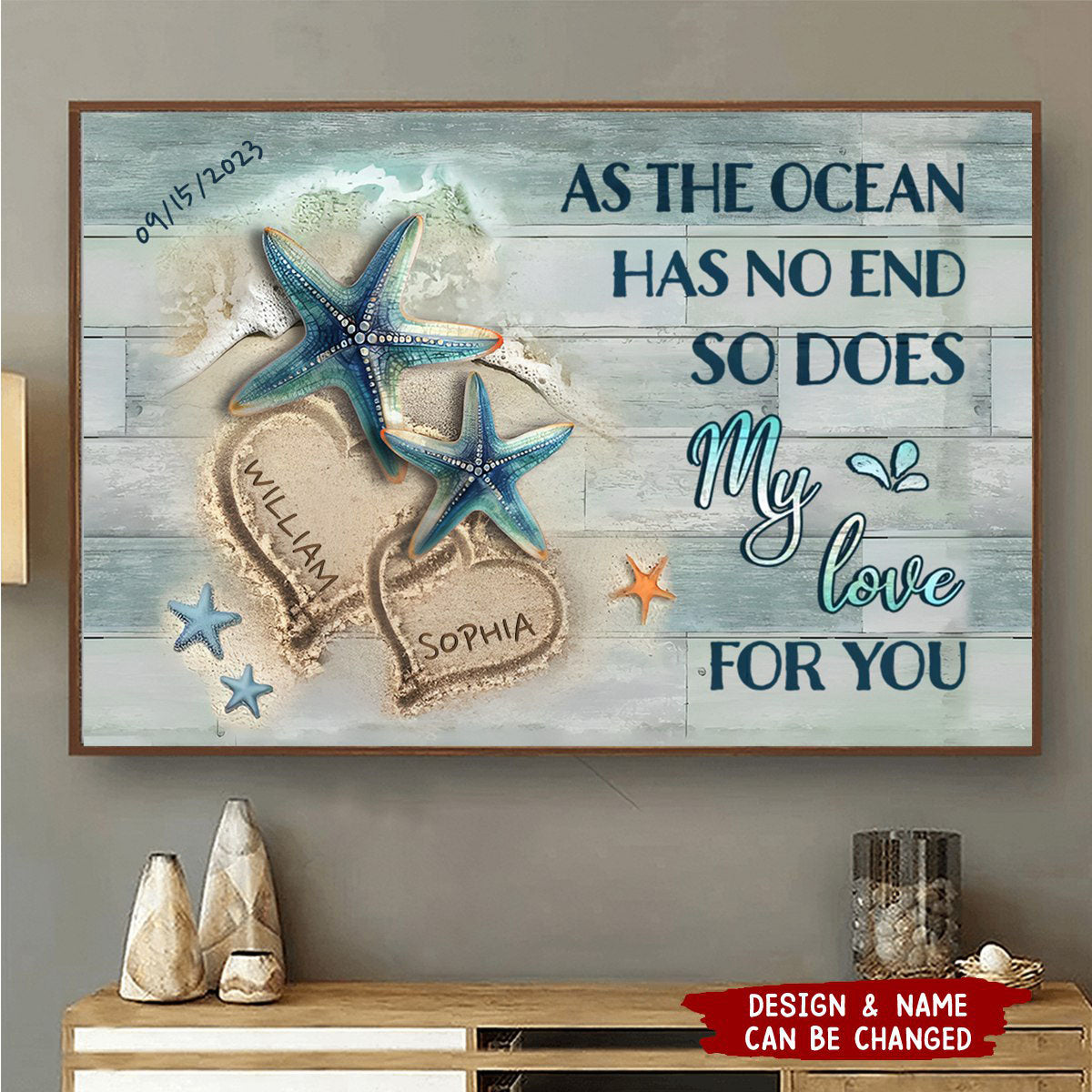 Personalized Beach Turtle Canvas for Couples - I Found You & You Found Me