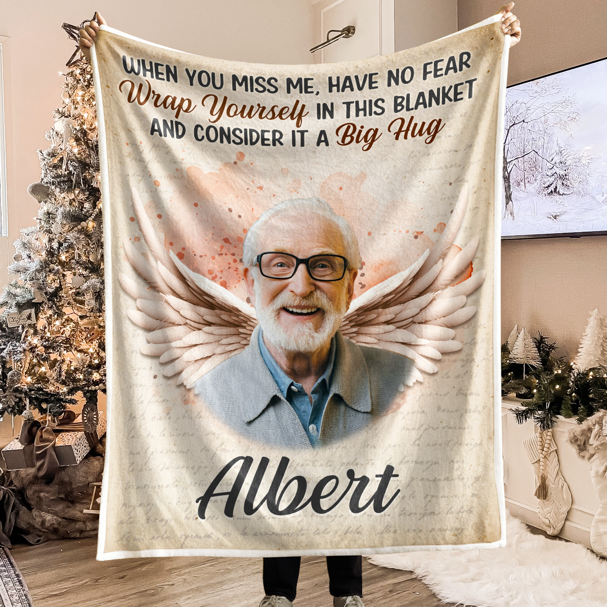 Custom Photo When You Miss Me - Customized Personalized Blanket