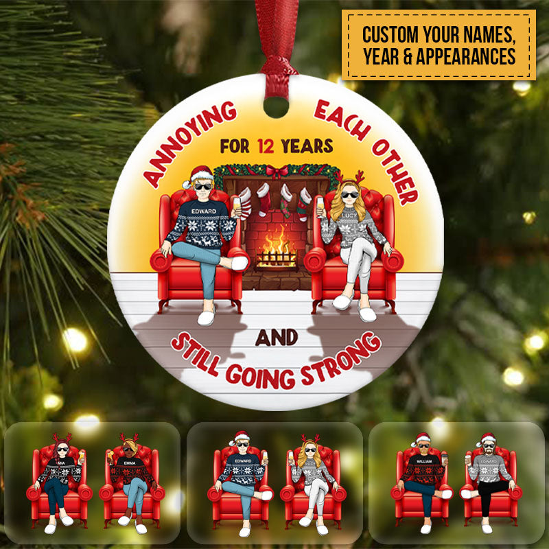Custom Couple Ornament: 'Annoying Each Other' Christmas Keepsake Gift