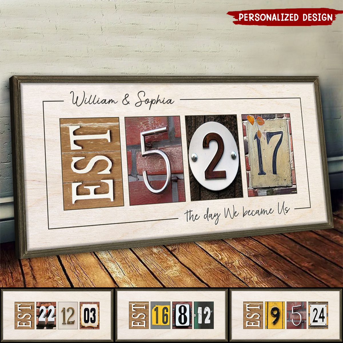 Personalized Couple Anniversary Canvas - 'The Day We Became Us' Wall Art Gift