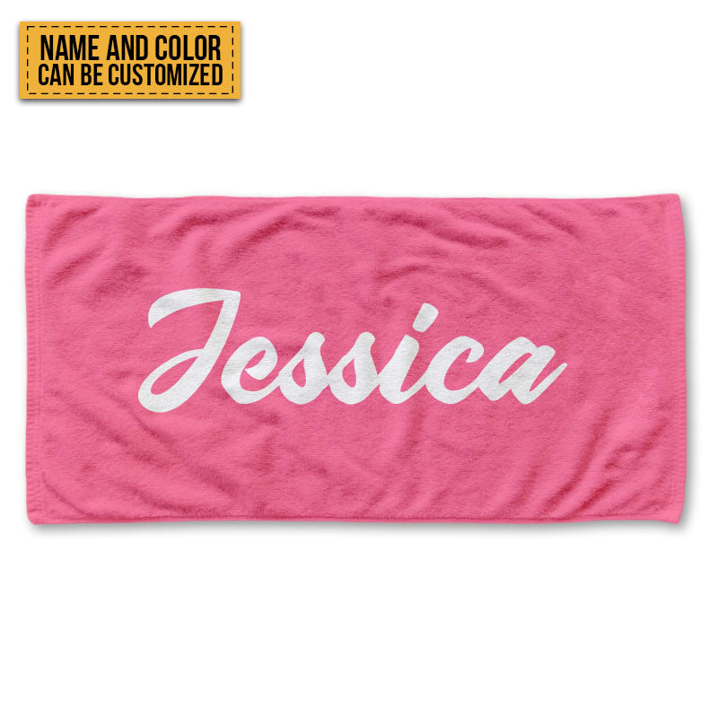 Personalized Custom Name Beach Towel - Perfect Summer Gift for Her