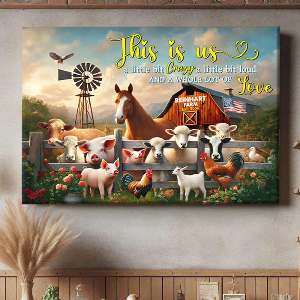 Personalized Farm Canvas: "This Is Us" Custom Farm Name Wall Art