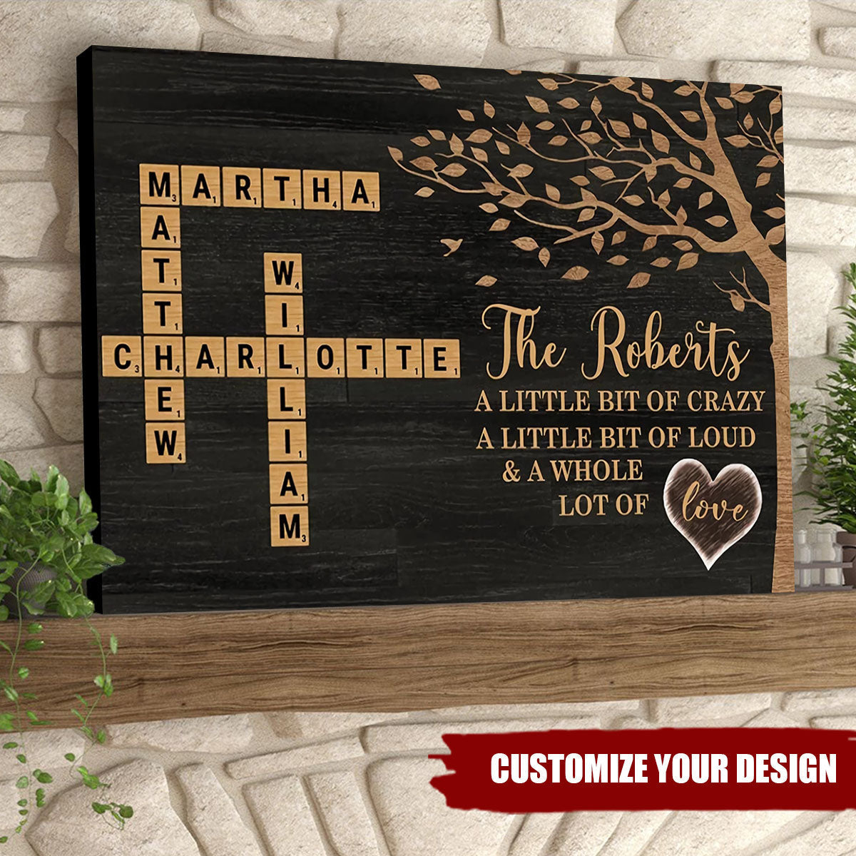 Heartfelt Personalized Family Canvas - 'Home Is Where The Heart Is' Art
