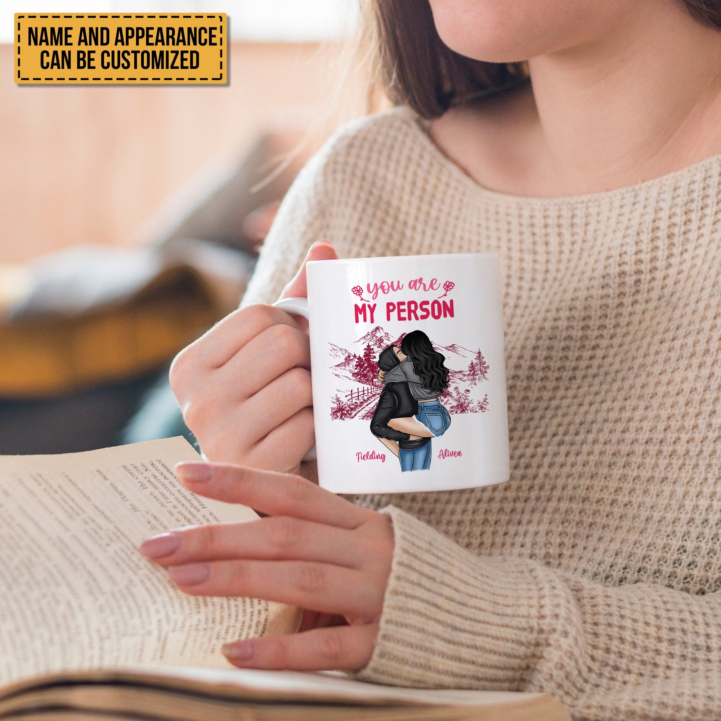 Personalized 'Hot & Inside Me' Coffee Mug - Funny Gift for Couples