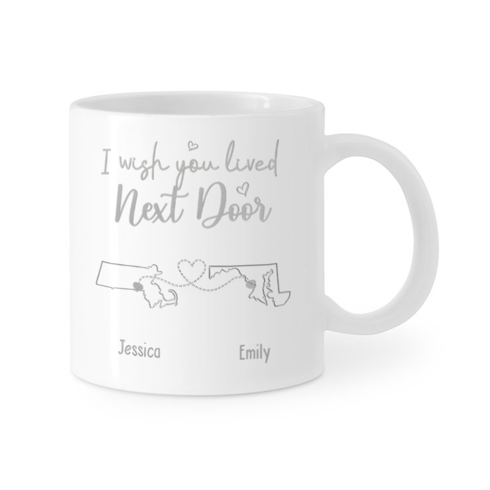 “Heartstrings Across States” - Personalized Mug for Long-Distance Connections