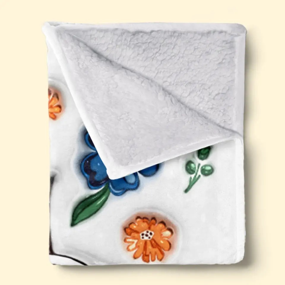 Personalized Family Blanket - Nana’s Hand in Ours—Wrap Yourself in Generational Love