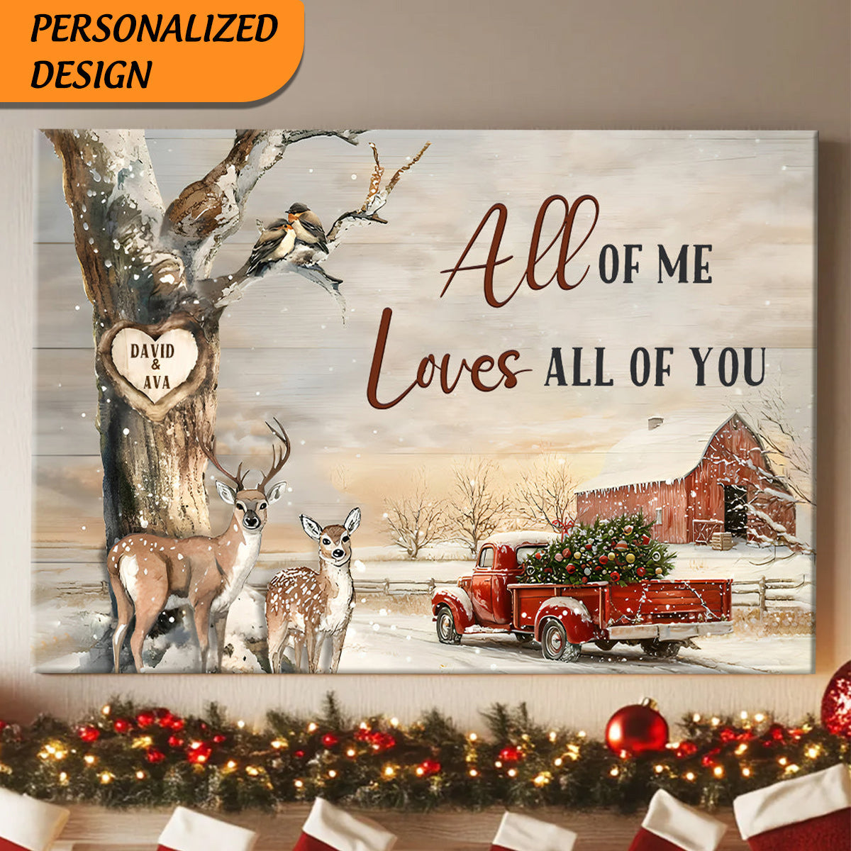 Personalized 'God blessed the broken road' Family Canvas / Poster - Personalize Names & Quote