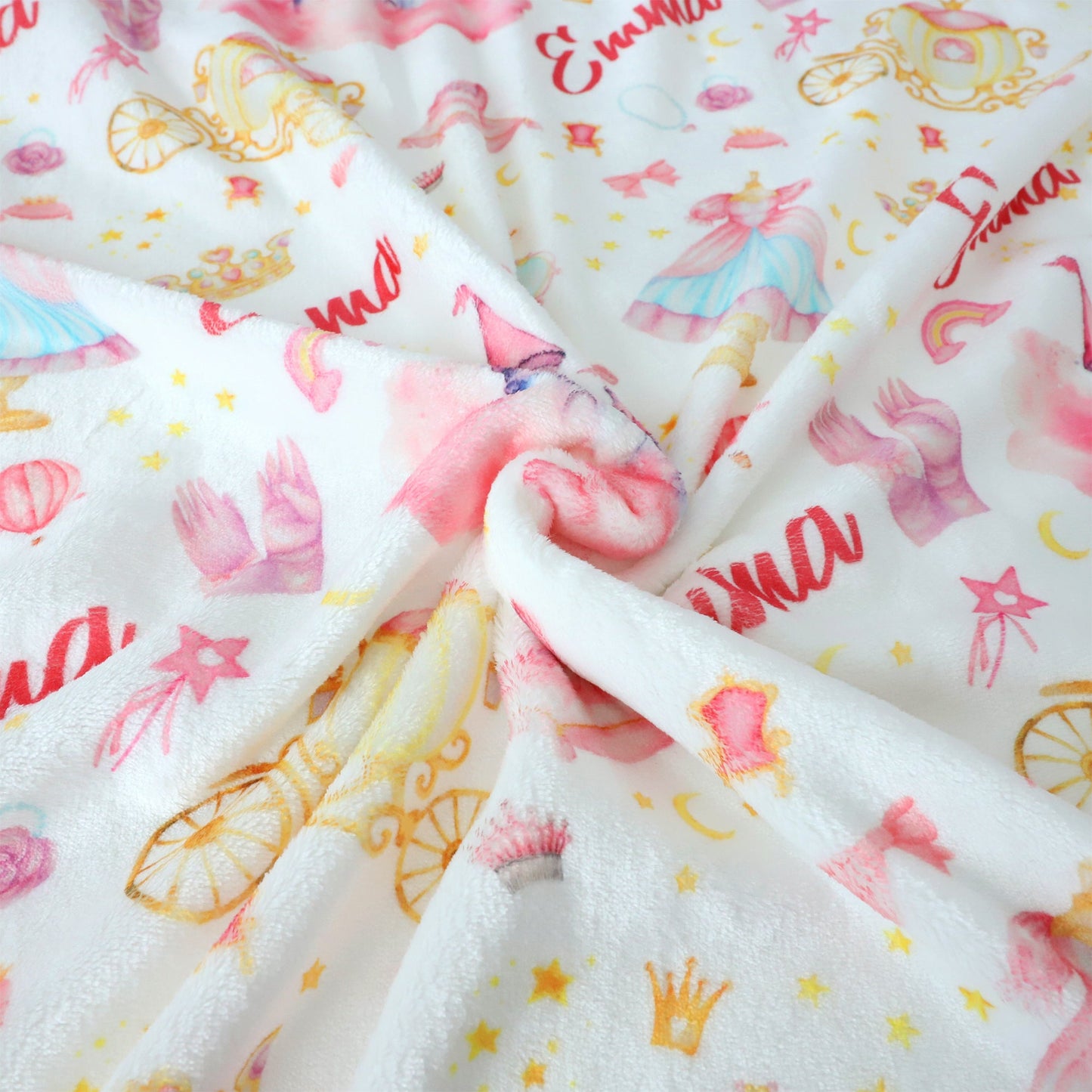 Personalized Princess Blanket with Name - Cozy Gift for Little Girls