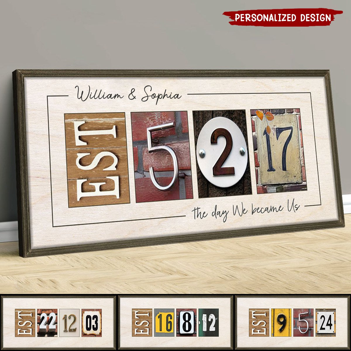 Personalized Couple Anniversary Canvas - 'The Day We Became Us' Wall Art Gift