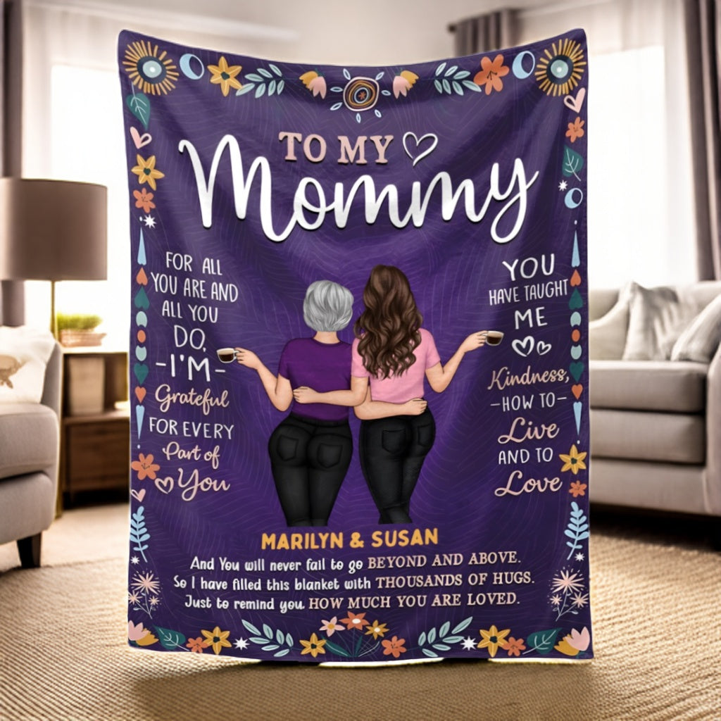 Custom 'To My Mommy' Blanket - Heartfelt Personalized Gift for Mom & Daughter