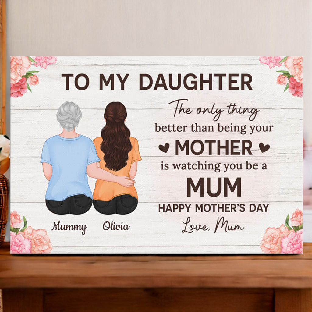 Custom Mother-Daughter Canvas: 'Watching You Be A Mum' Mother's Day Gift