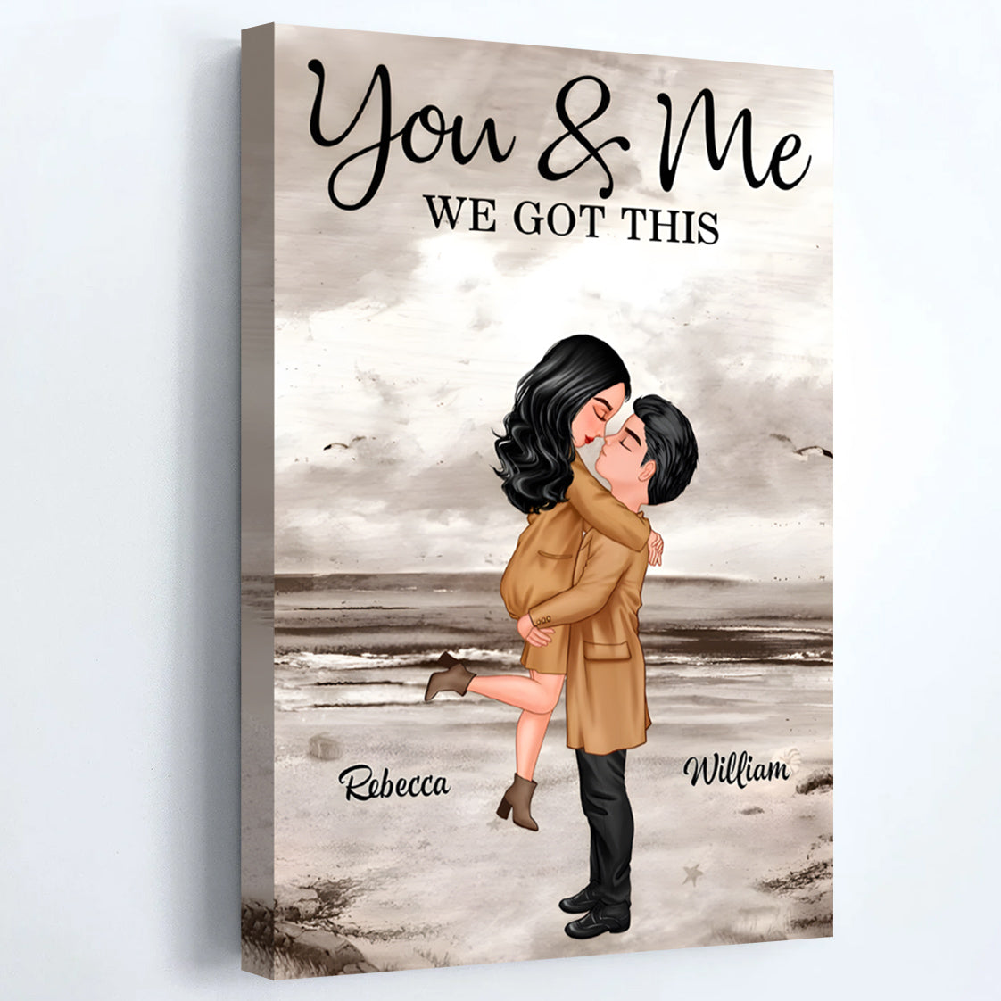 Personalized "You & Me We Got This" Canvas Art - Custom Gift for Couples