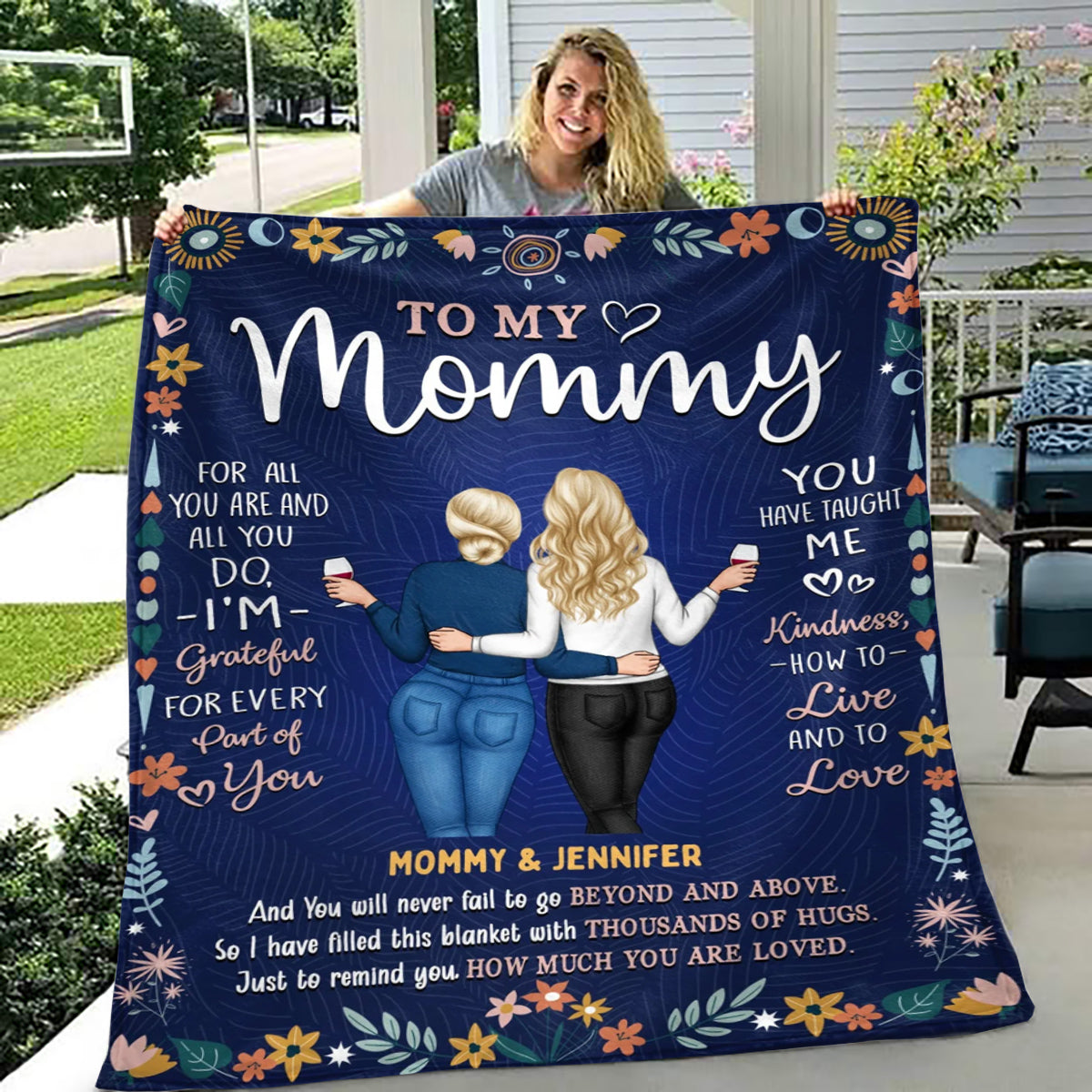 Custom 'To My Mommy' Blanket - Heartfelt Personalized Gift for Mom & Daughter