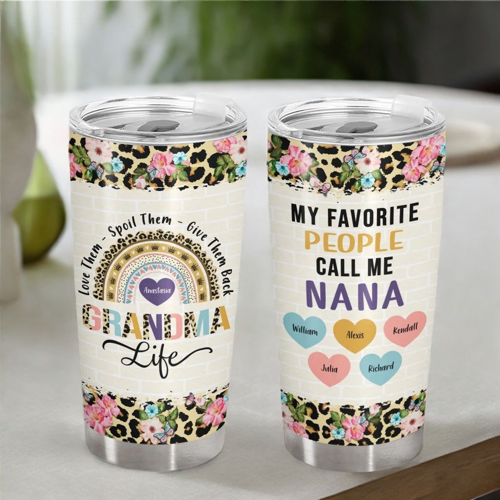 Heartfelt Personalized "Grandma Life" Tumbler for Grandmas & Nanas