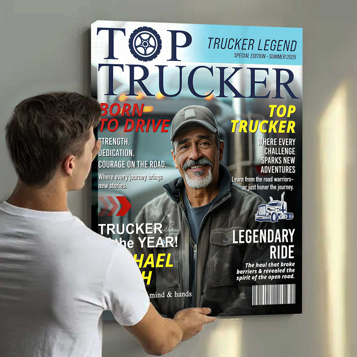 Trucker of the Year - Top Trucker Legend Special Edition - Personalized Canvas / Poster