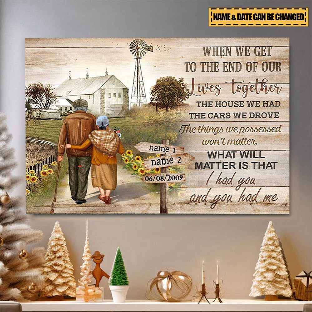 Custom 'I Had You and You Had Me' Canvas for Couples - Timeless Love Keepsake