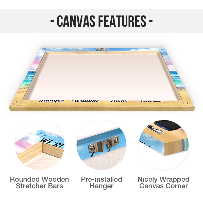 Personalized 'We're Always With You' Memorial For Loved One Family Canvas Wall Art