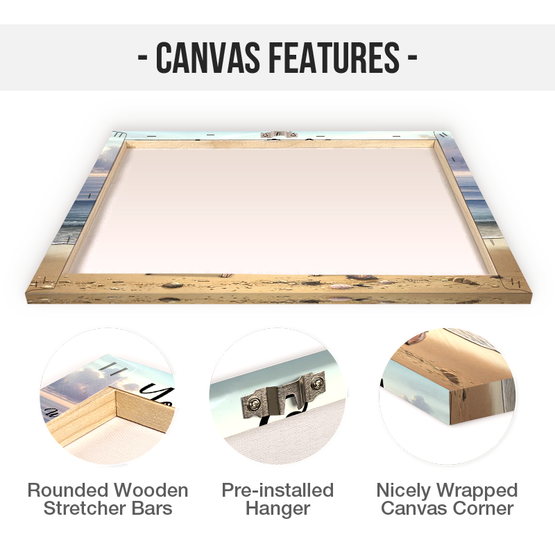 Personalized 'You & Me We Got This' Beach Couple Canvas Wall Art