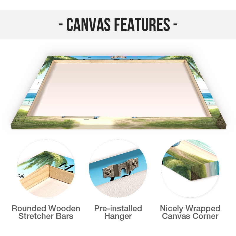 Personalized Beach Couple Canvas: 'You & Me We Got This' Custom Wall Art