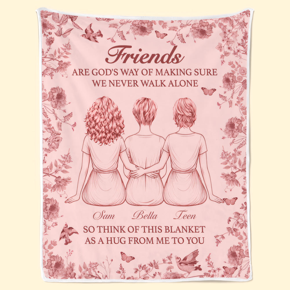 Personalized Blanket - Gift For Her, Besties, Best Friends, Sisters - Custom Fleece Gift