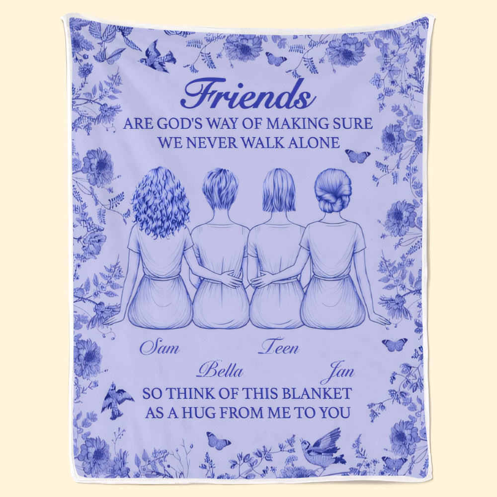 Personalized Blanket - Gift For Her, Besties, Best Friends, Sisters - Custom Fleece Gift