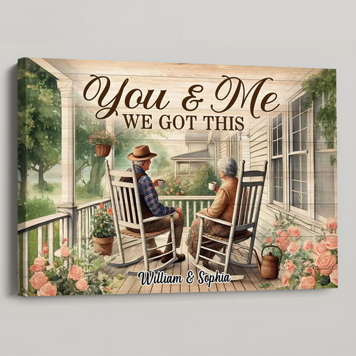 "You & Me WE GOT THIS" Personalized Couple Canvas for Enduring Love