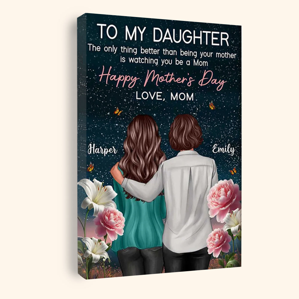 Custom Mother's Day Gift for Daughter: 'Watching You Be a Mom' Wall Art