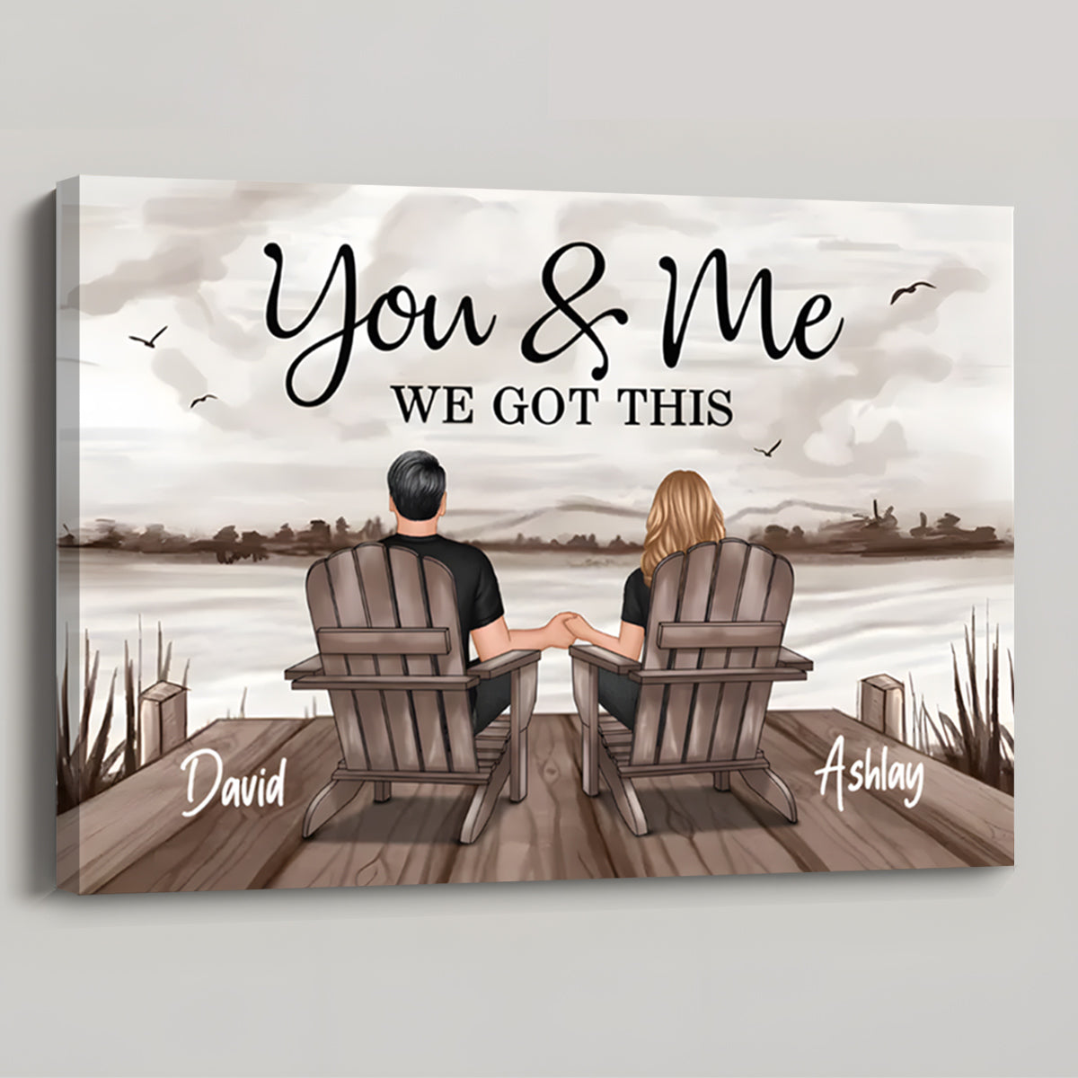 Custom "You & Me WE GOT THIS" Canvas - Personalized Art for Couples