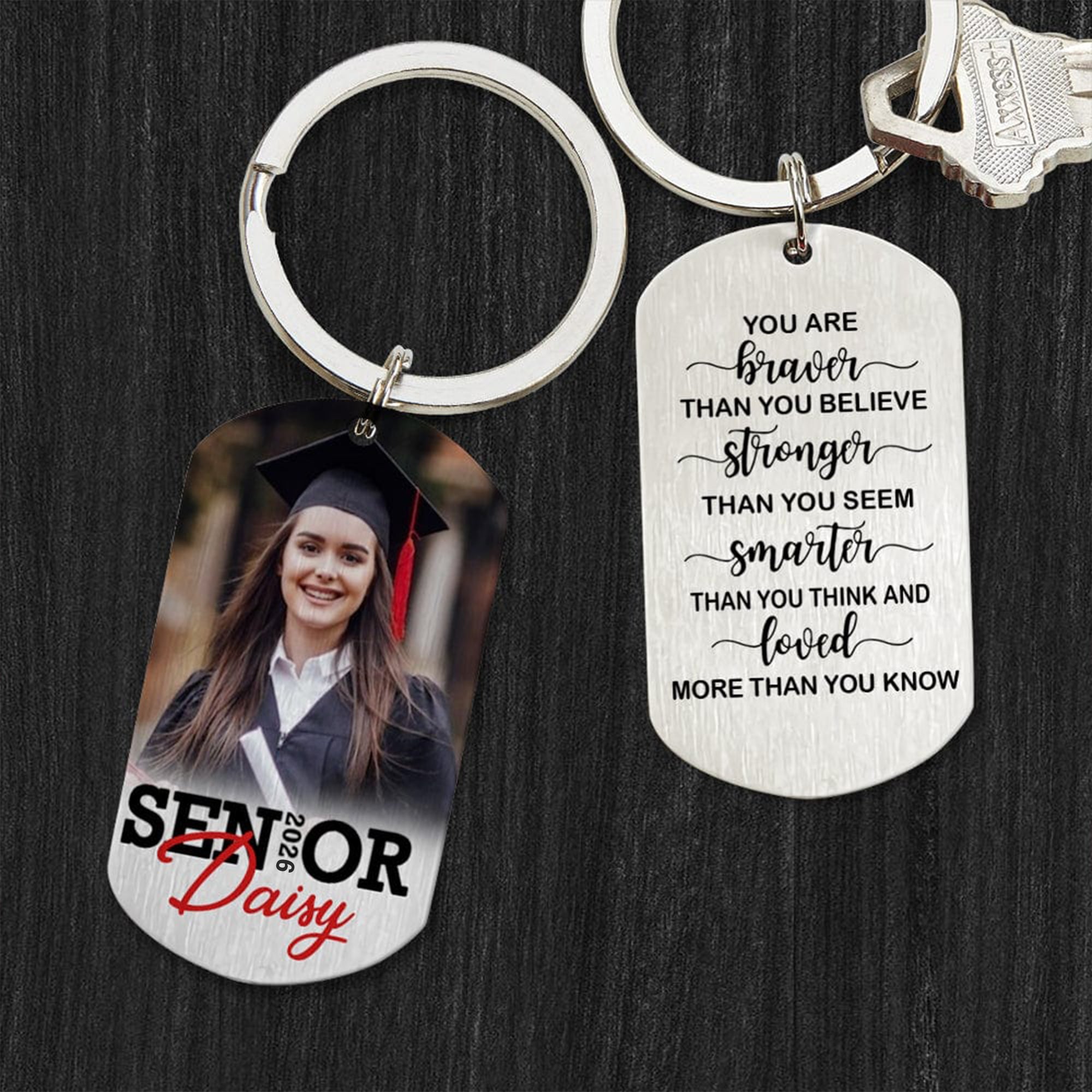Personalized Graduation Foto Keychain