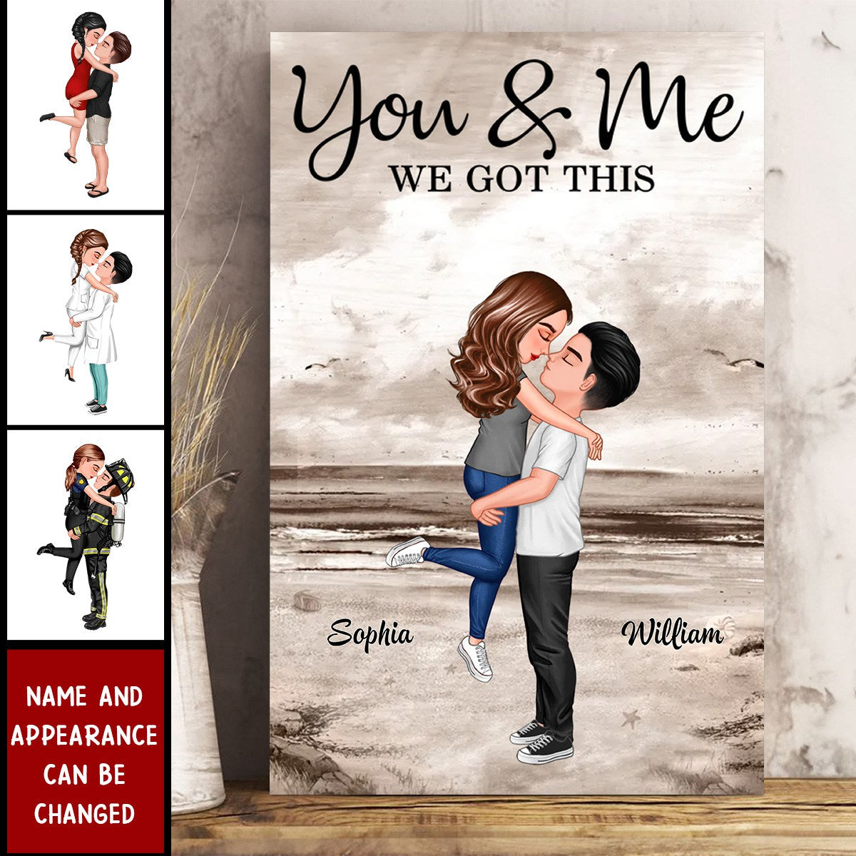 Personalized "You & Me We Got This" Canvas Art - Custom Gift for Couples