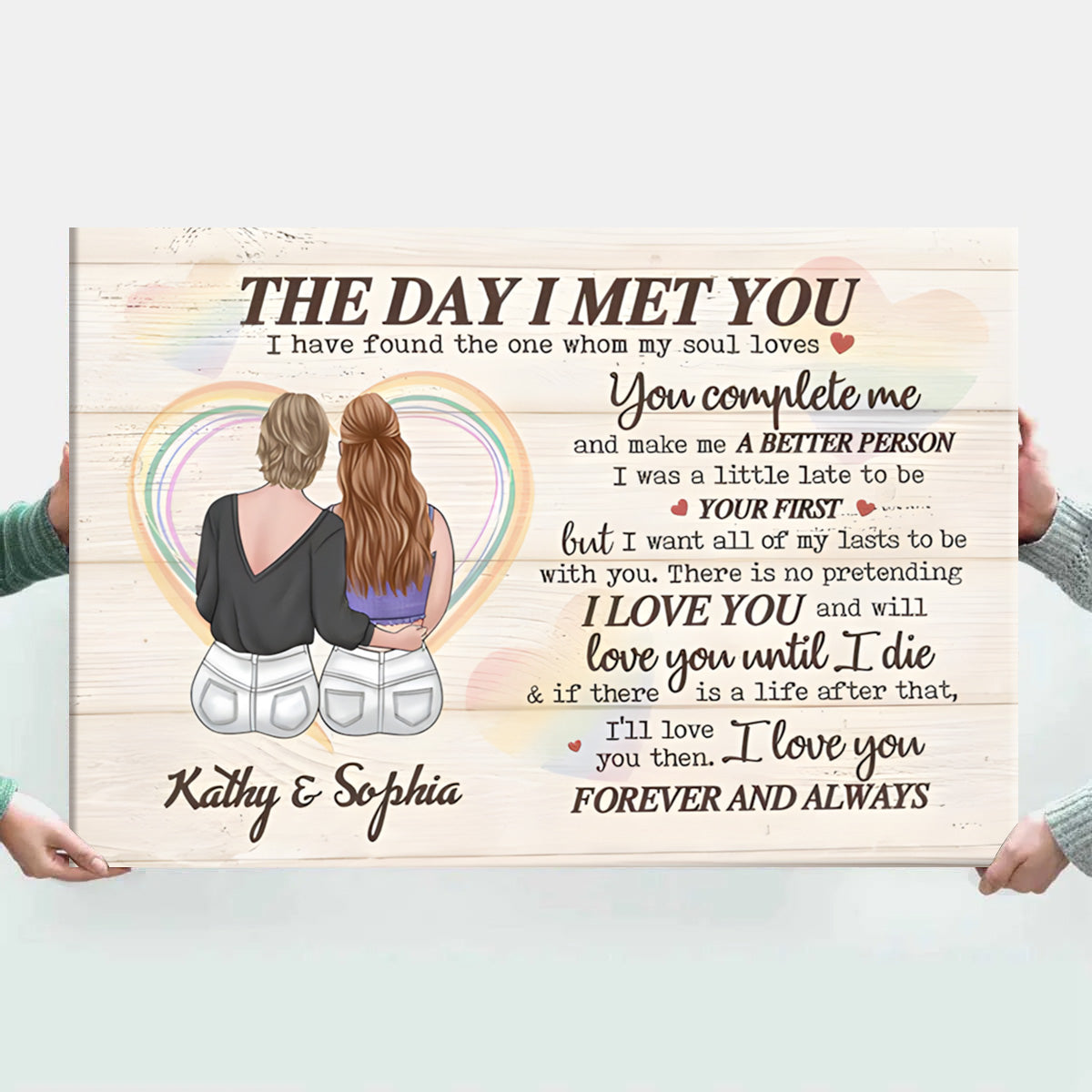 Personalized 'You Complete Me' Canvas - Soulmate Gift for Couples & Anniversaries