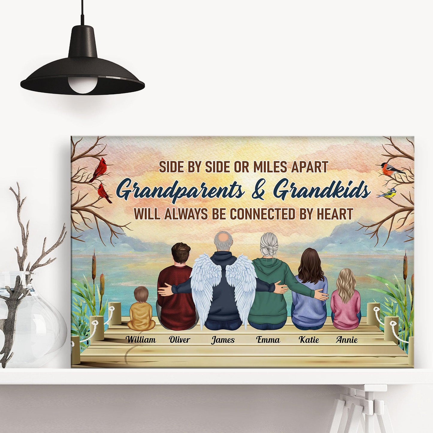 Personalized Grandparent Memorial For Loved One Canvas: 'Mostly A Best Friend' Gift